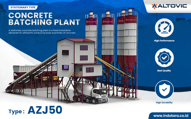 Jual Concrete Batching Plant Stationary Type