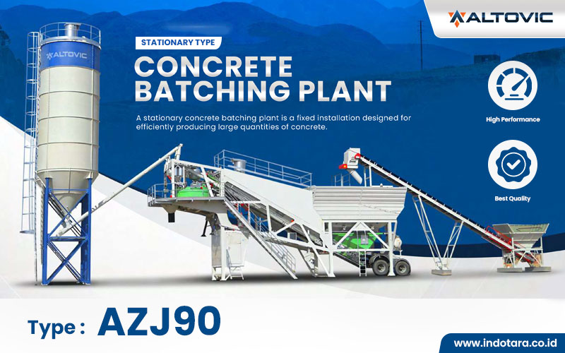 Jual Concrete Batching Plant Stationary Type