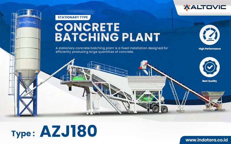 Jual Concrete Batching Plant Stationary Type