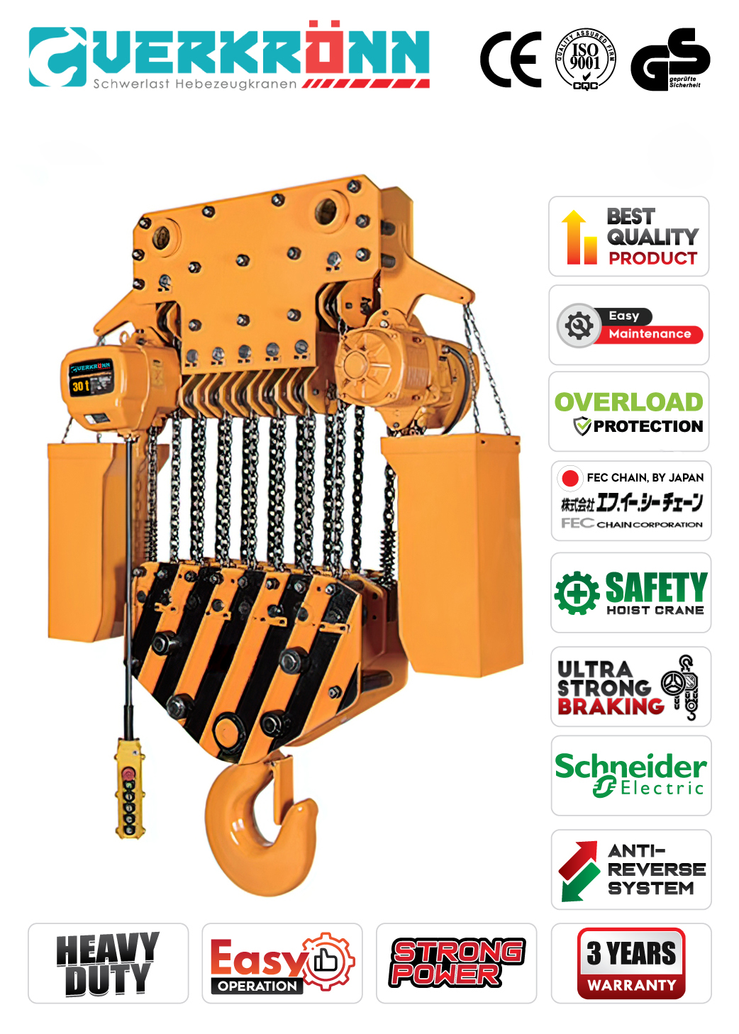 Jual Verkronn Electric Chain Hoist, Harga Verkronn Electric Chain Hoist, Verkronn Electric Chain Hoist Murah