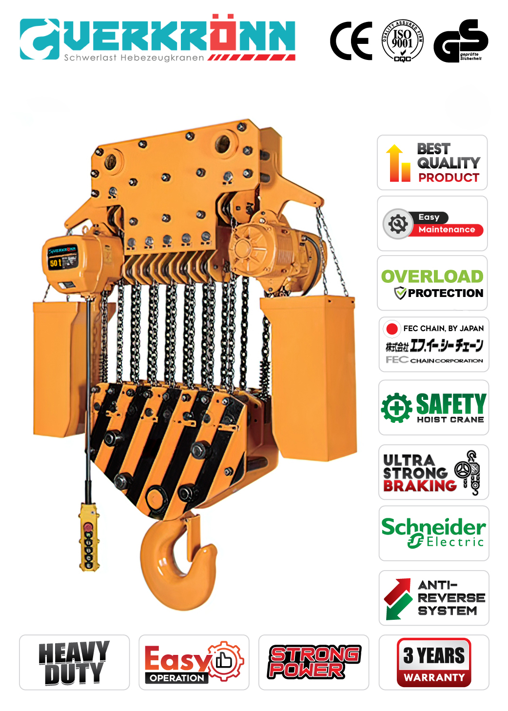 Jual Verkronn Electric Chain Hoist, Harga Verkronn Electric Chain Hoist, Verkronn Electric Chain Hoist Murah