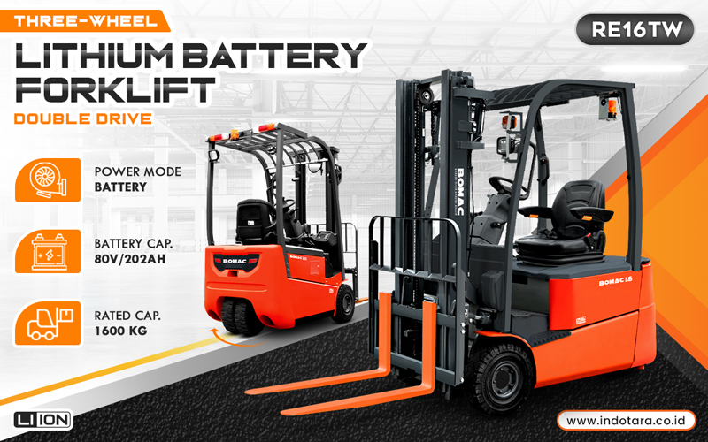 Bomac Three Wheel Lithium Battery Forklift