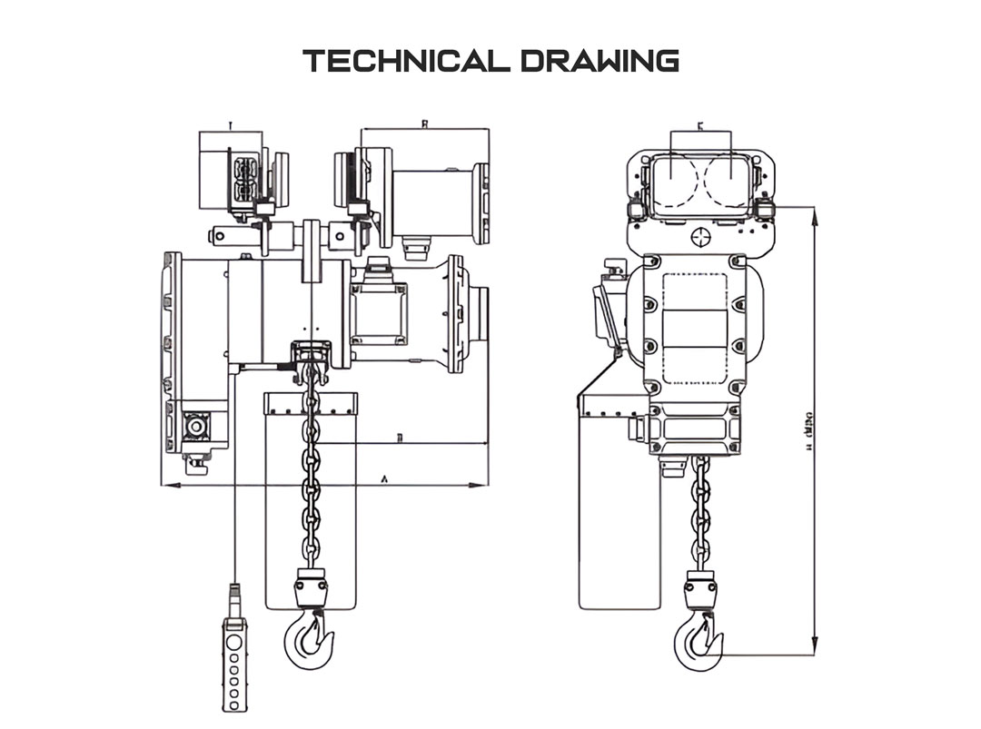 Jual Verkronn Explosion Proof Hook Electric Chain Hoist