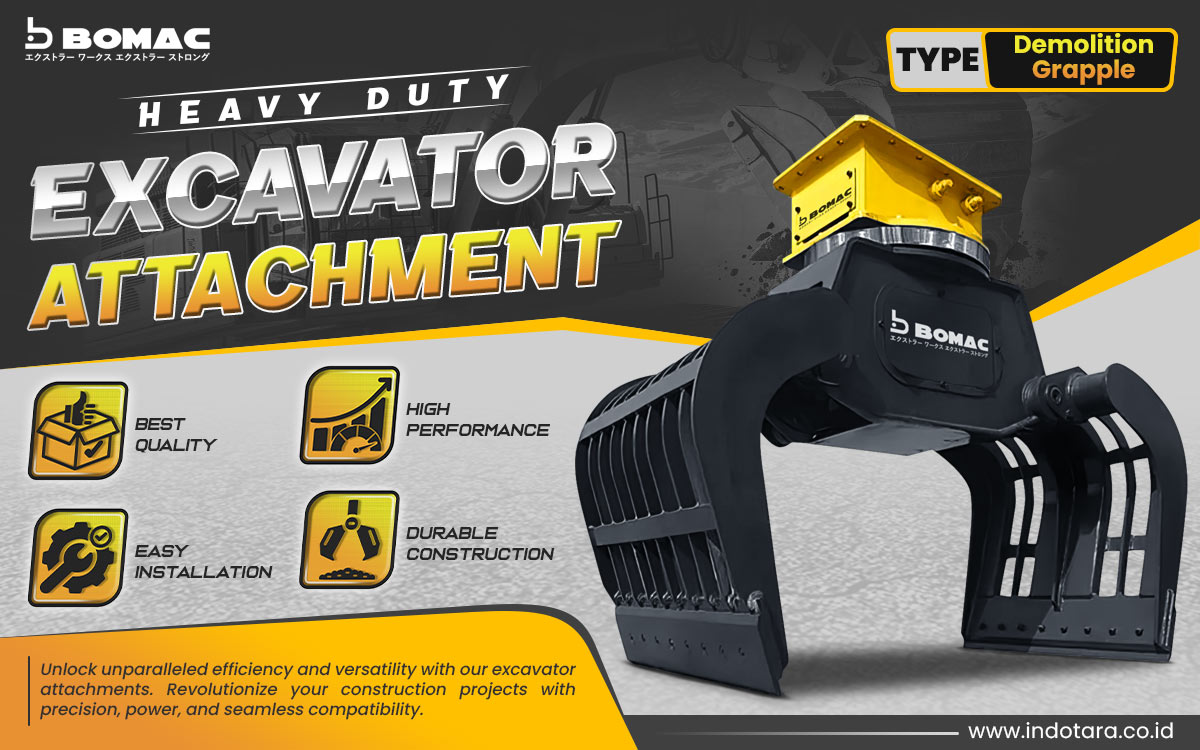 Jual BOMAC Excavator Attachment Berkualitas