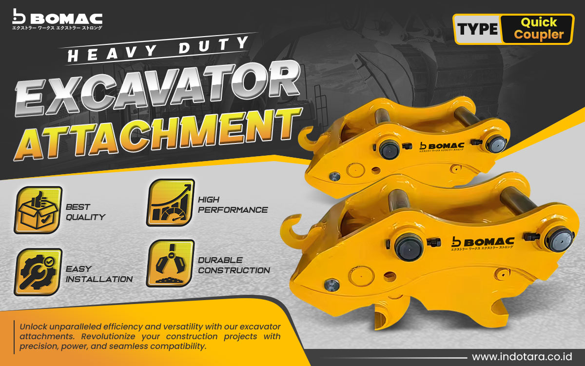 Jual BOMAC Excavator Attachment Berkualitas