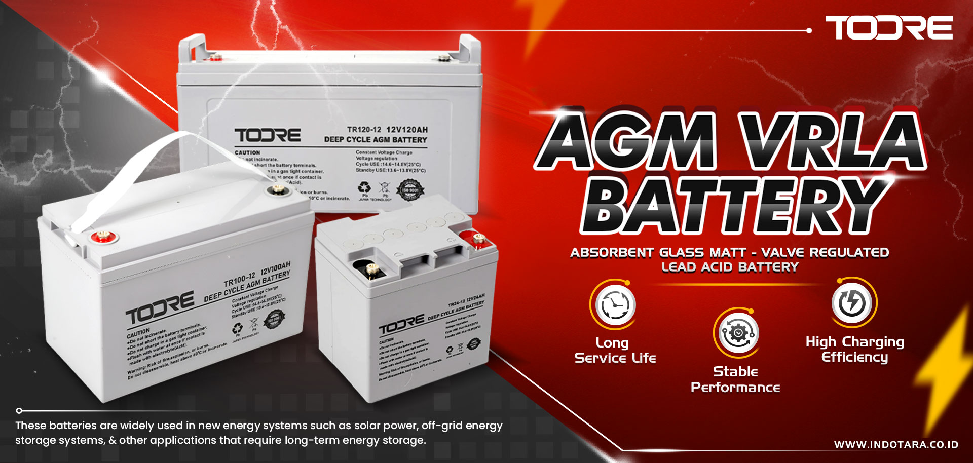 Toore AGM VRLA Battery Kualitas Terbaik Dengan Harga Terjangkau