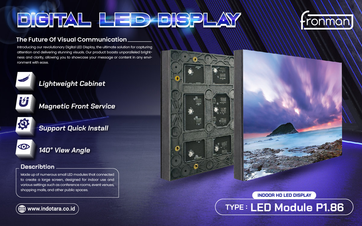 Jual HD LED Screen, Jual Indoor Front Service LED Display, Jual Digital LED Display Berkualitas