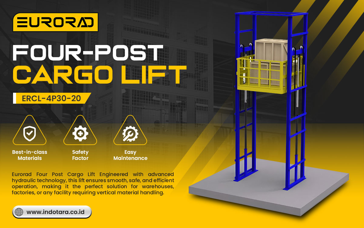 EURORAD Hydraulic Four Post Cargo Lift