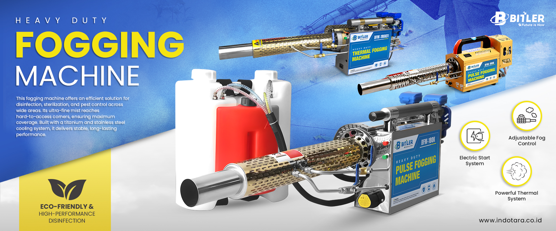 Bitler Fogging Machine – Eco-Friendly & High-Performance Disinfection