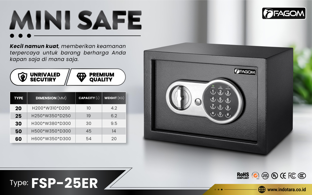 Jual Brankas Mini Safe Fagom Berkualitas