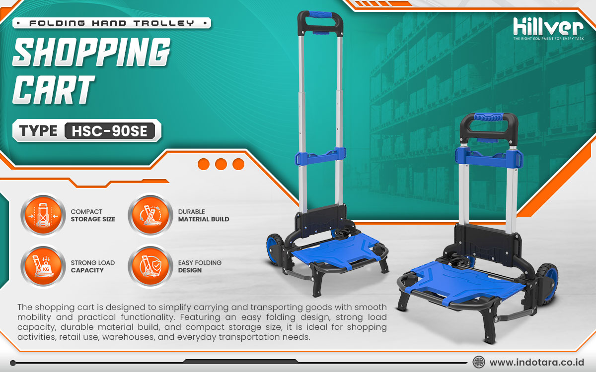 Jual Hillver Folding Hand Trolley Multifunctional Table Dolly