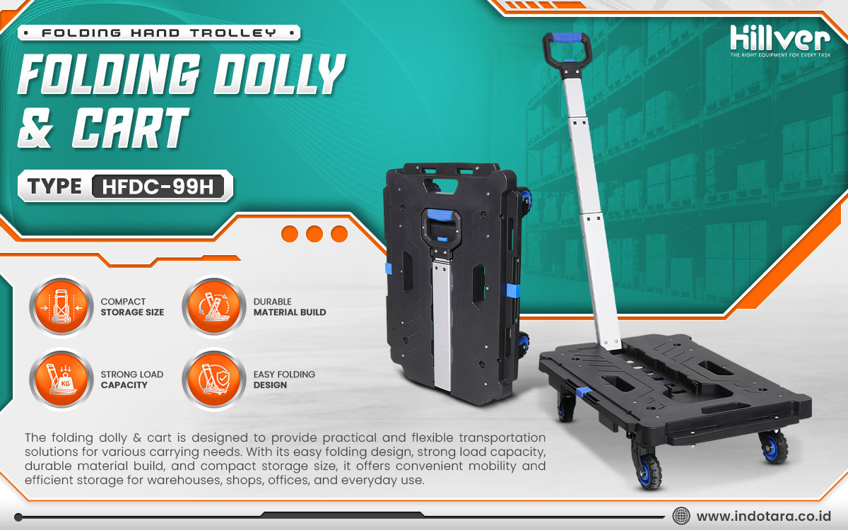 Jual Hillver Folding Hand Trolley Folding Dolly & Cart