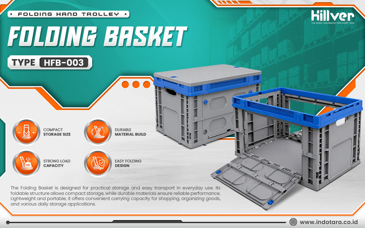 Jual Hillver Folding Hand Trolley Folding Basket