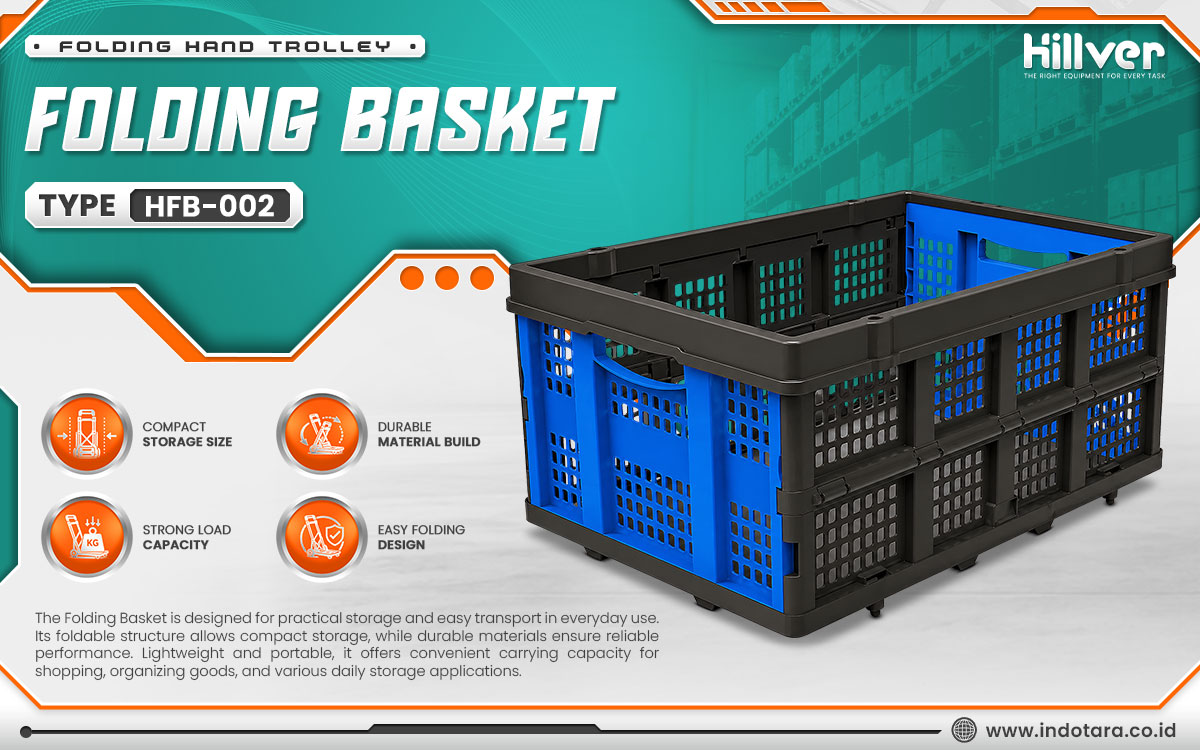 Jual Hillver Folding Hand Trolley Folding Basket