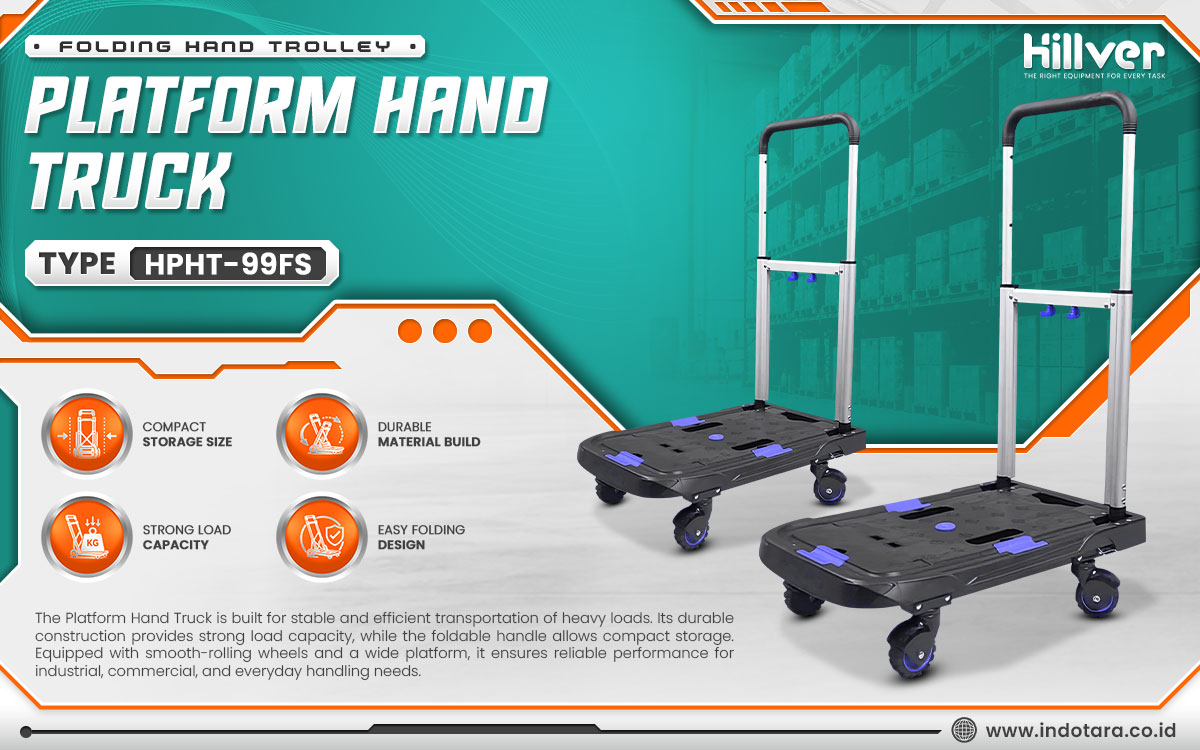Jual Hillver Folding Hand Trolley Platform Hand Truck