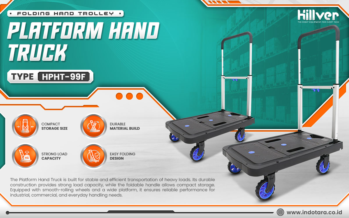 Jual Hillver Folding Hand Trolley Platform Hand Truck