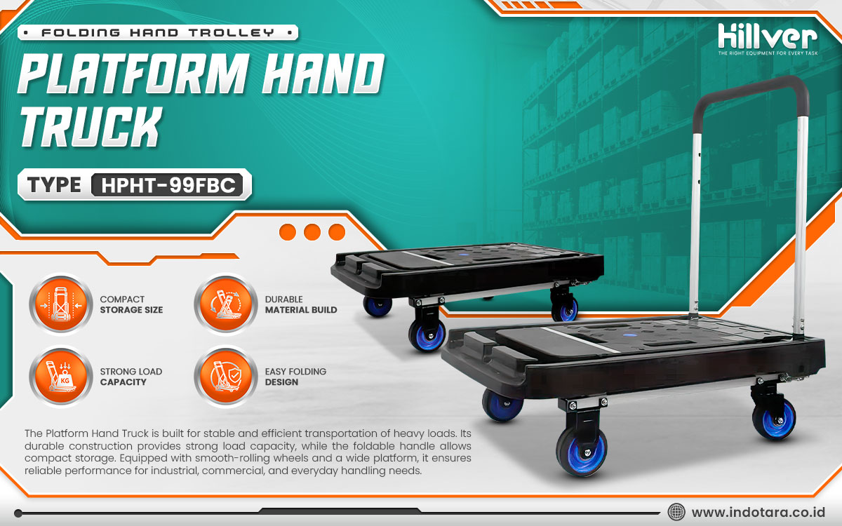Jual Hillver Folding Hand Trolley Platform Hand Truck