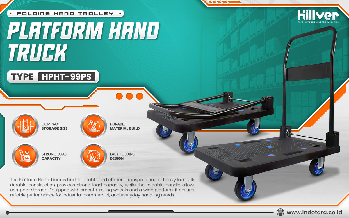 Jual Hillver Folding Hand Trolley Platform Hand Truck