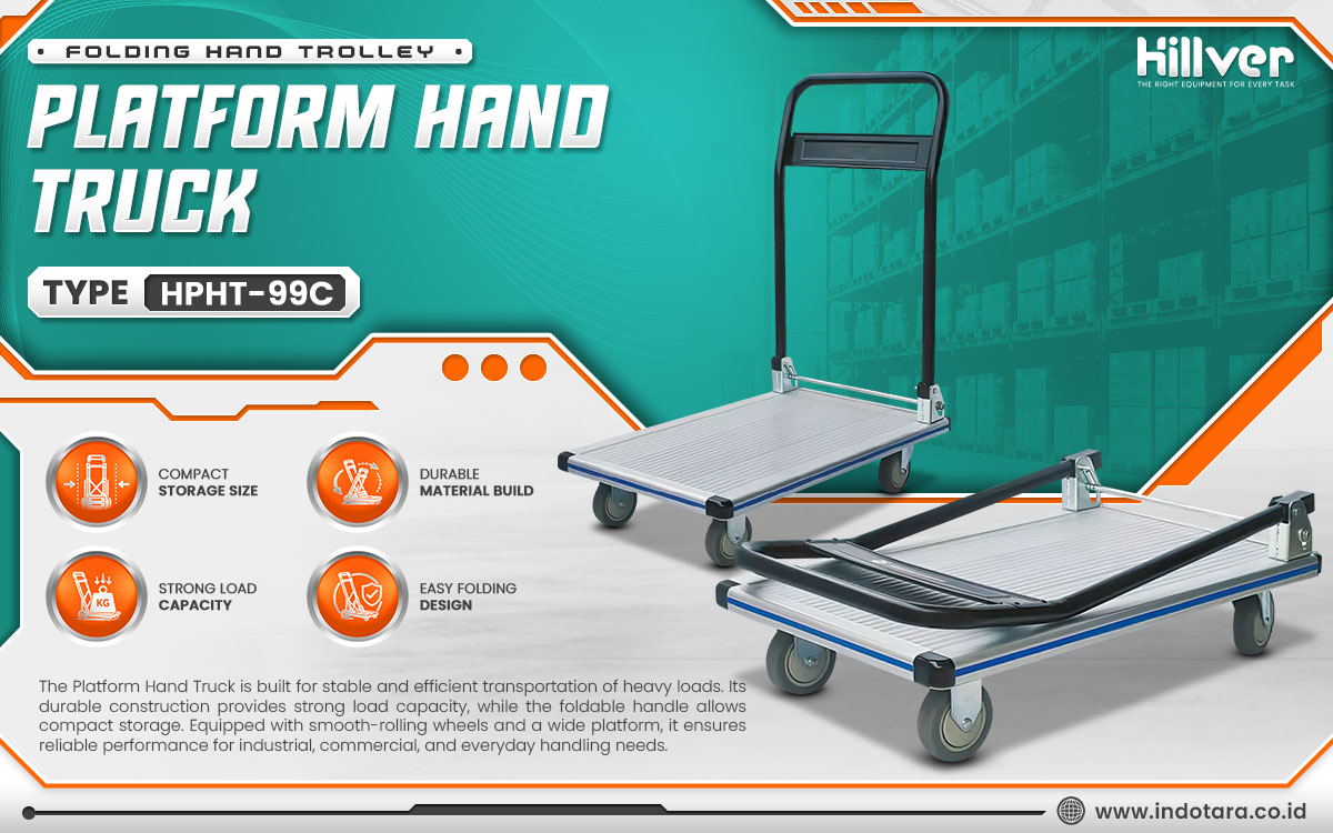 Jual Hillver Folding Hand Trolley Platform Hand Truck