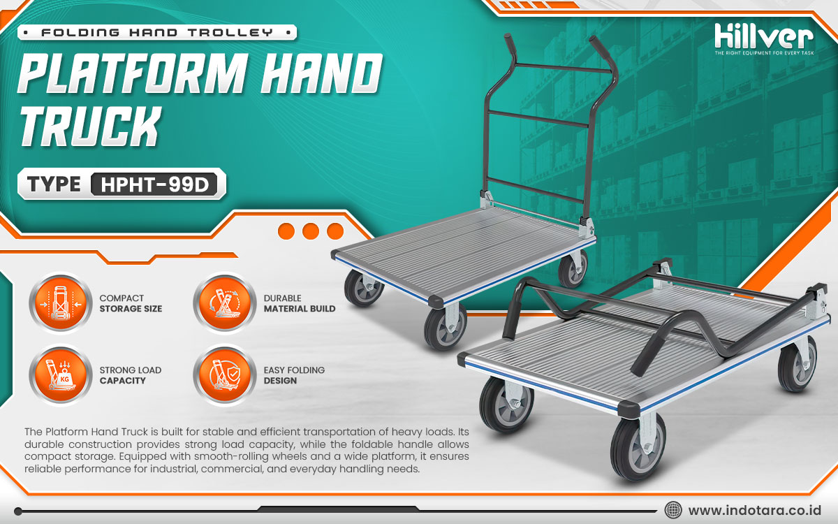 Jual Hillver Folding Hand Trolley Platform Hand Truck