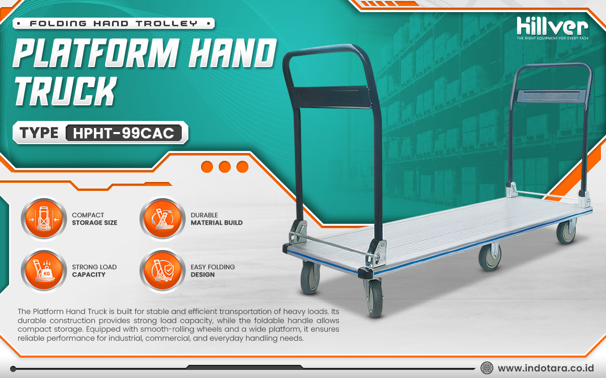 Jual Hillver Folding Hand Trolley Platform Hand Truck