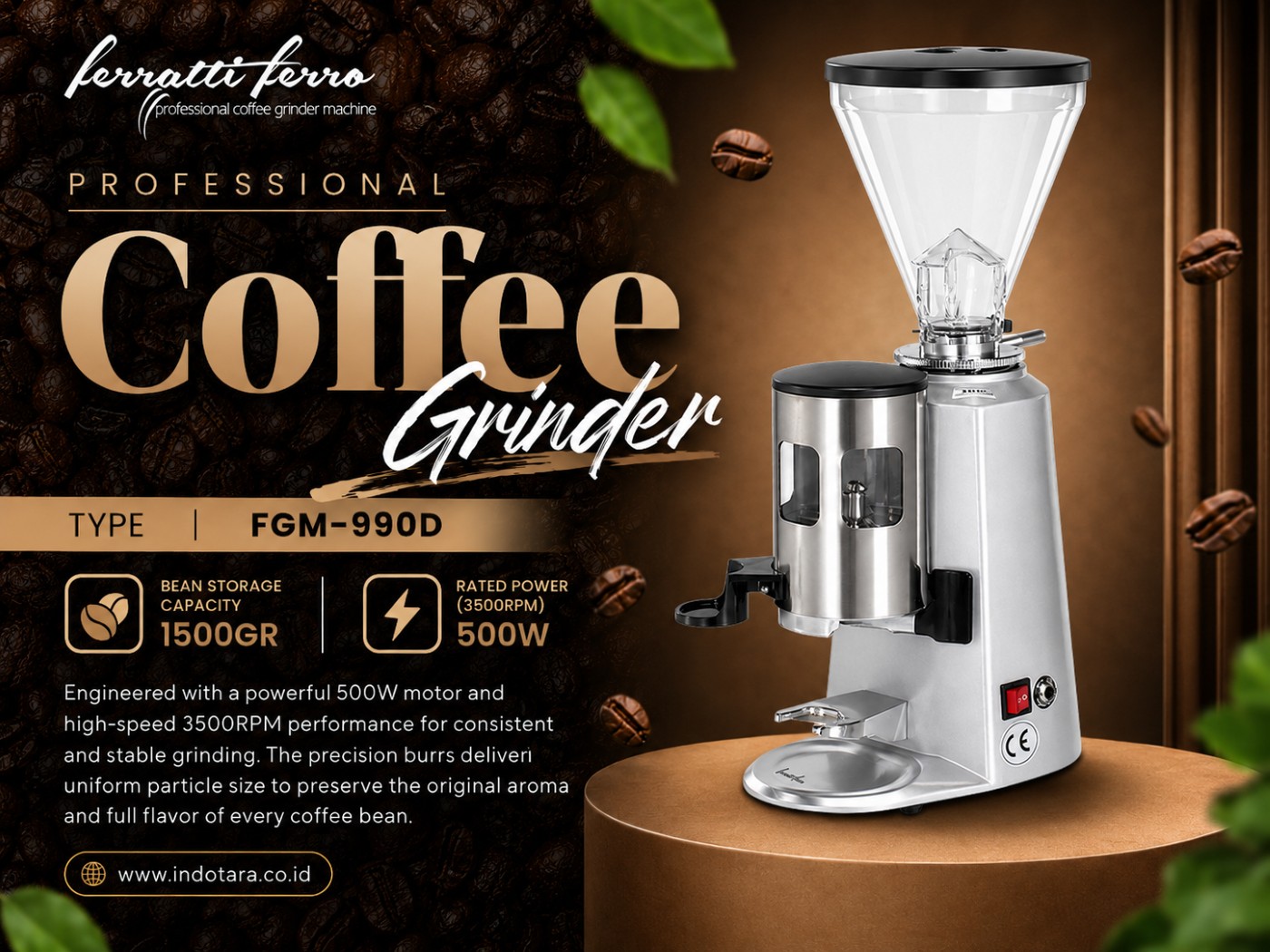 Coffee Grinder Machine Ferratti Ferro