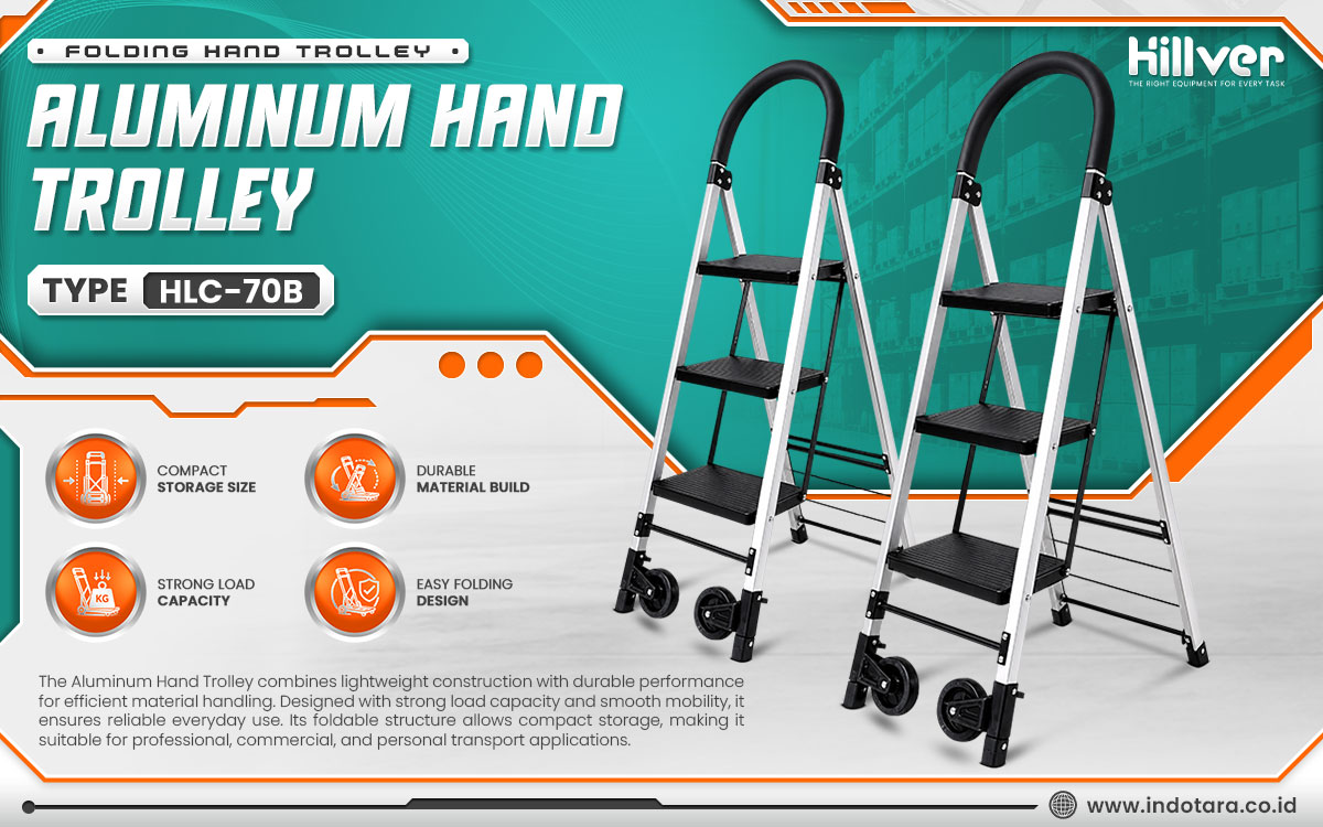 Jual Hillver Folding Hand Trolley Aluminum Hand Trolley