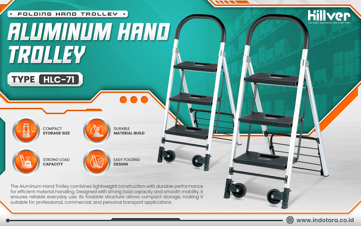 Jual Hillver Folding Hand Trolley Aluminum Hand Trolley