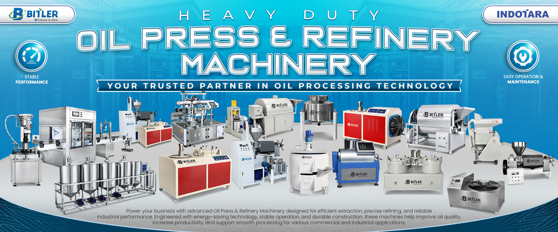 Jual Bitler Oil Press and Refinery Machinery