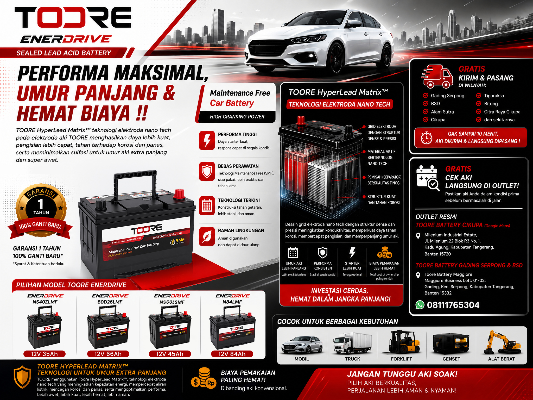 TOORE AUTOMOTIVE BATTERY