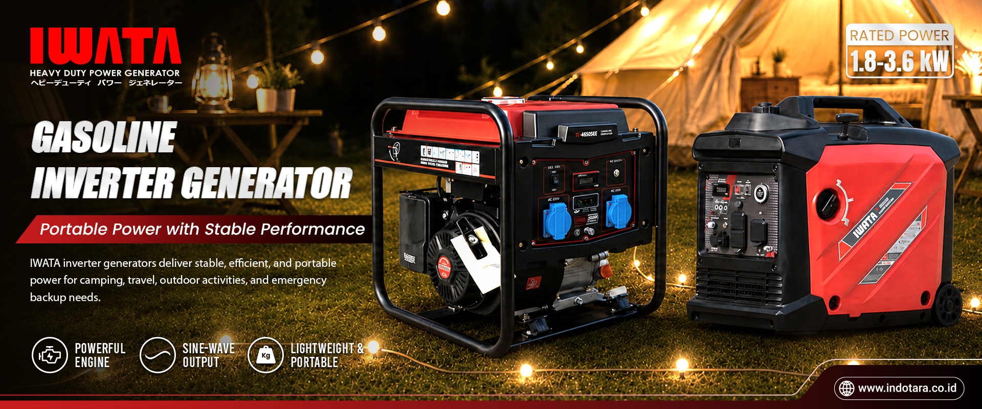 Iwata Gasoline Inverter Generator