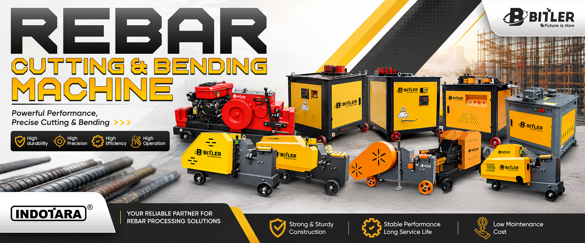 Jual Bitler Rebar Cutting & Bending Machine