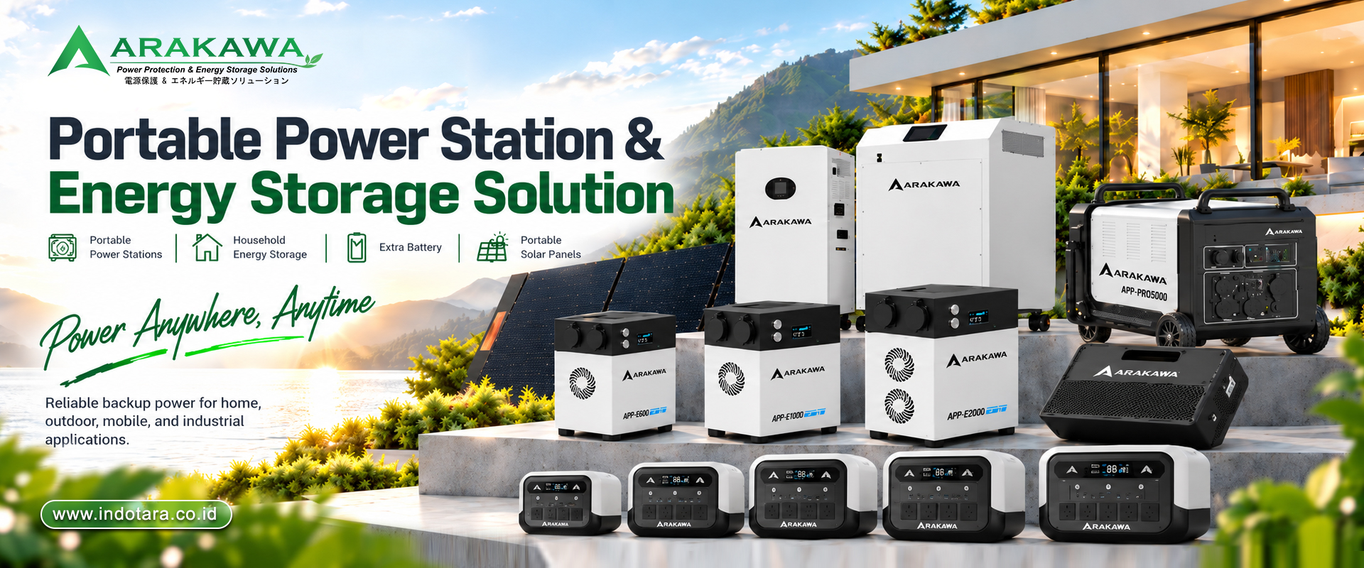 Arakawa Portable Power Station & Energy Storage Solution
