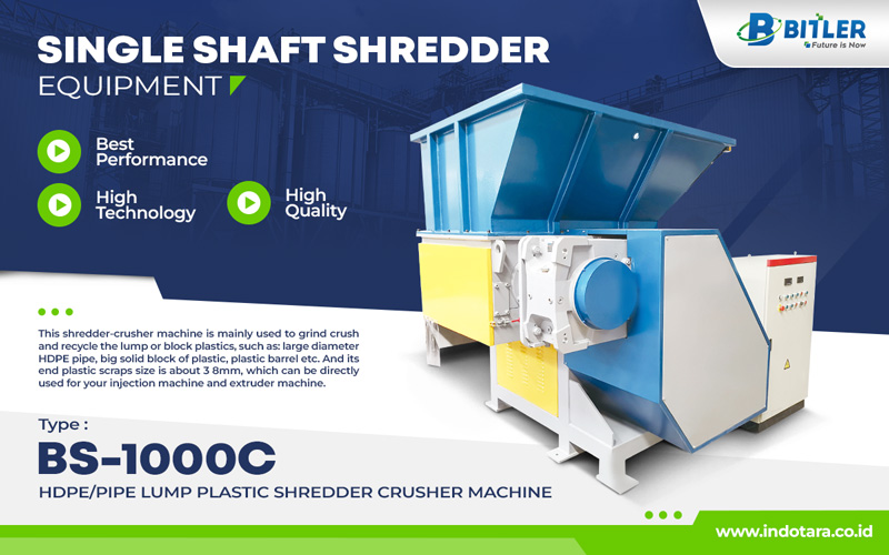 Bitler HDPE/Pipe Lump Plastic Shredder Crusher Machine