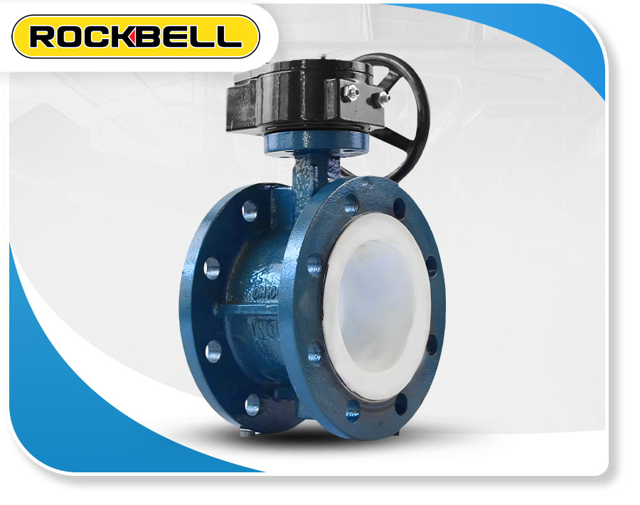 PTEE Flange Butterfly Valve