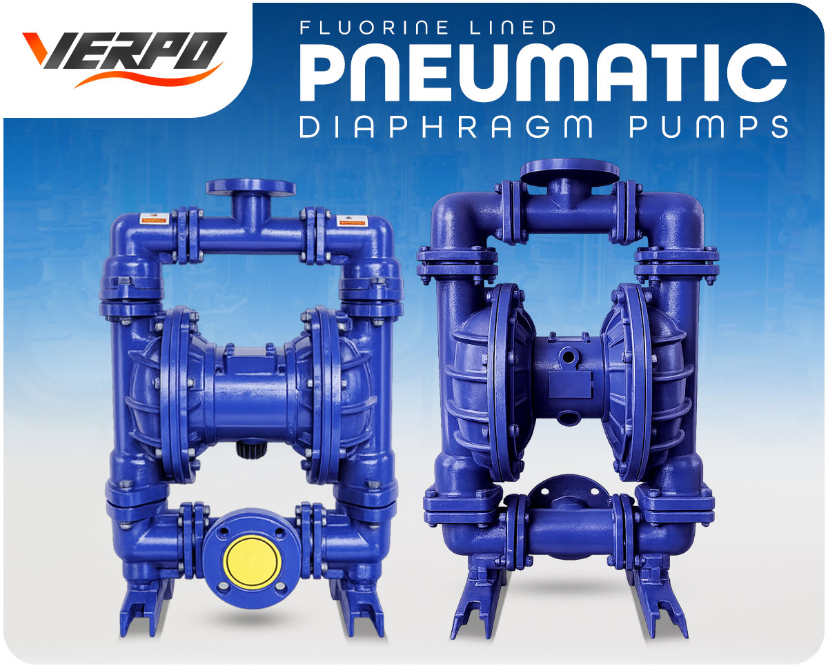 Fluorine Lined Pneumatic Diaphragm Pump