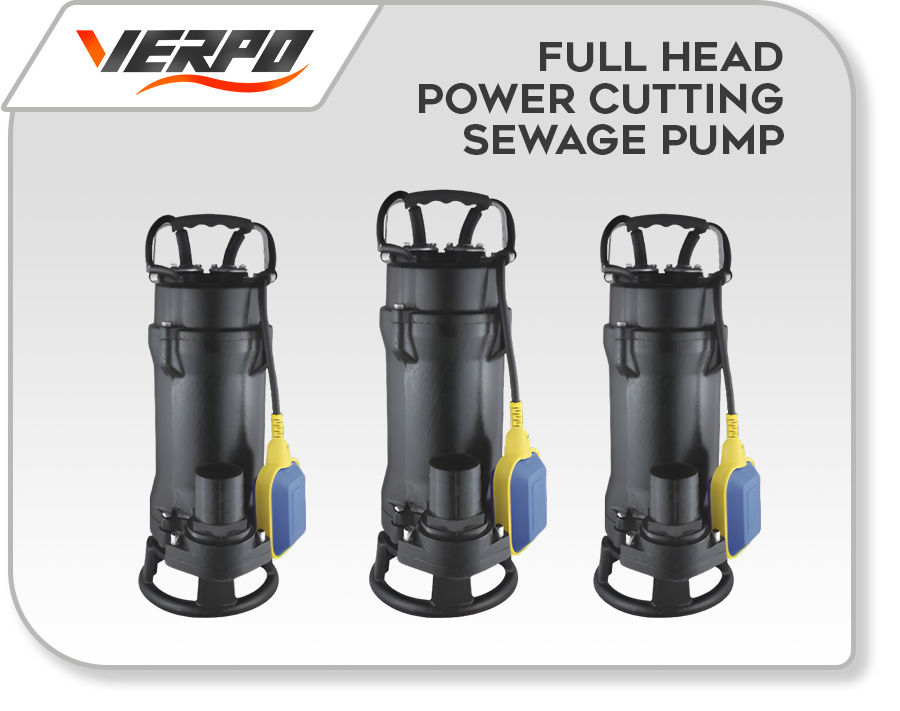 Full Head Power Cutting Sewage Pump