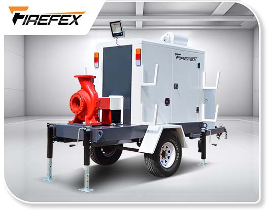 Centrifugal diesel driven dewatering pumps open frame trailer